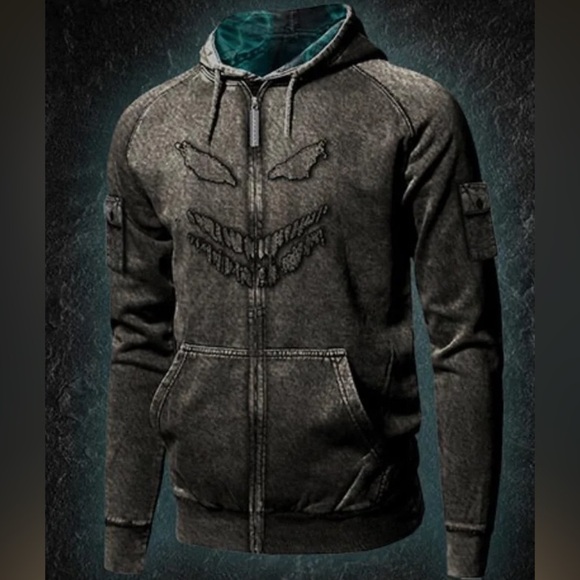 disturbed Other - Vintage Y2K Disturbed Hoodie Full Zip Mens Large Black Metal Band Music RARE